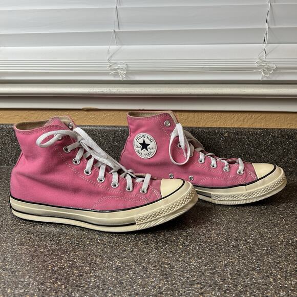 Converse Chuck Taylor All Star Hi-Top Pink Canvas Womens 12 Sneaker Mens 10 Lace - Picture 3 of 11